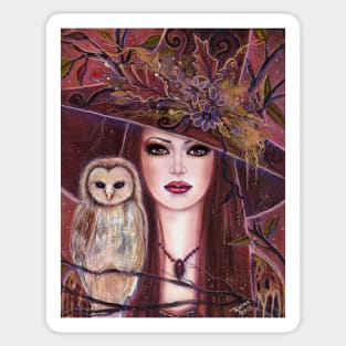 Cornelia witch art by Renee L Lavoie Sticker